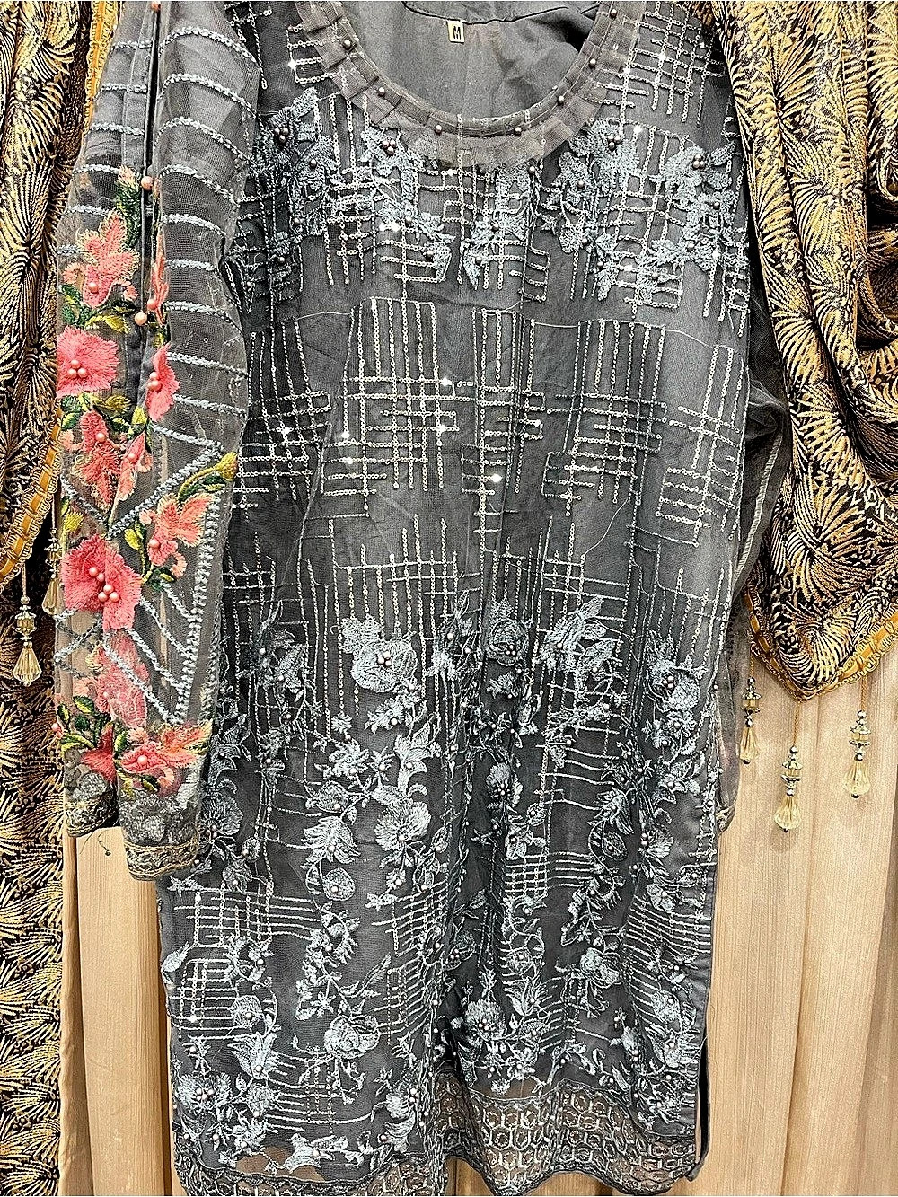 Floral Embroidered Mini Dress